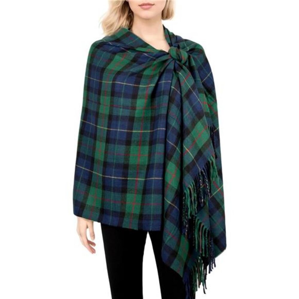 Achillea Long & Wide Scottish Tartan‎ Plaid Shawl Wrap – Soft Cashmere Feel